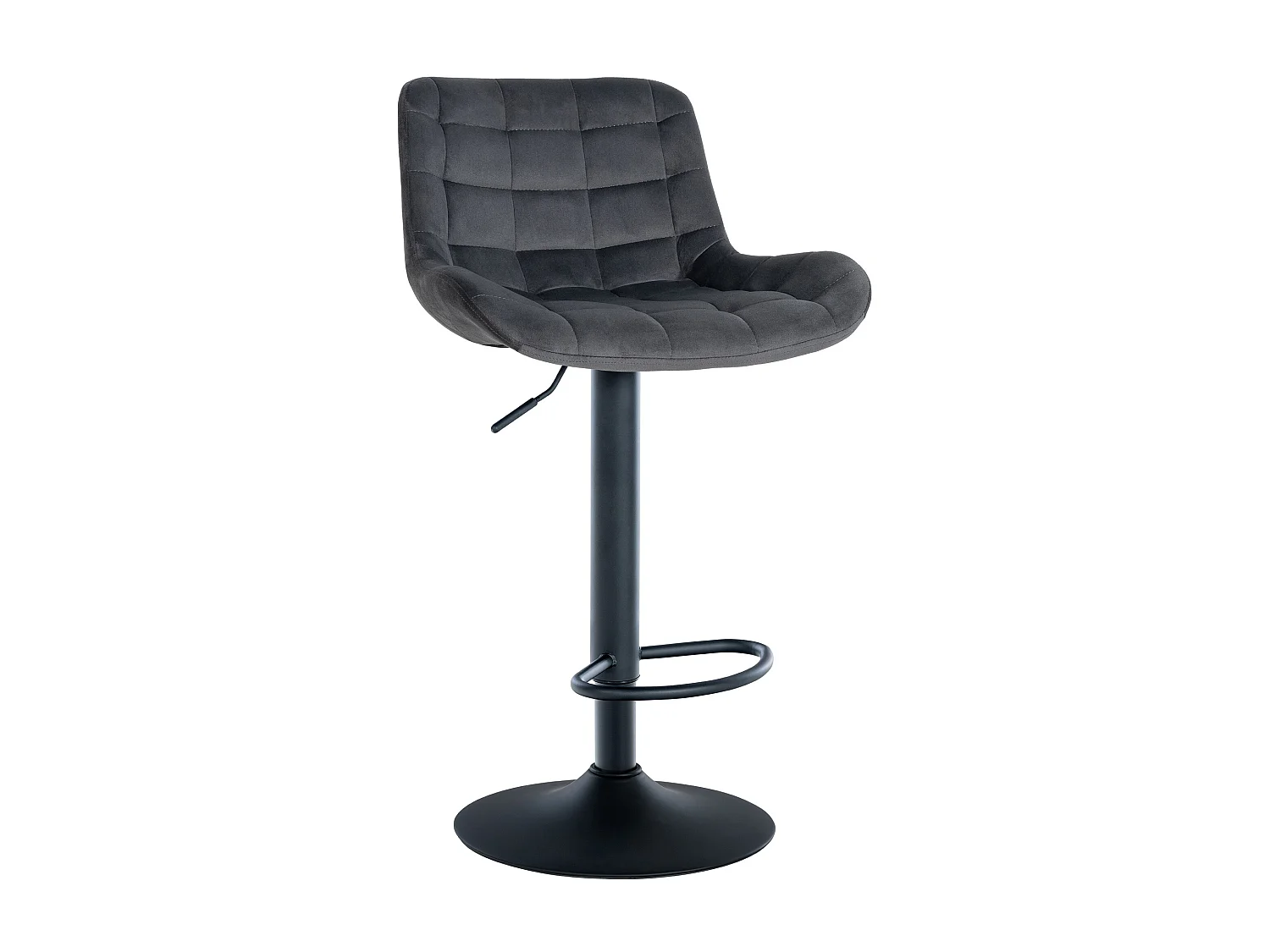 Tabouret de bar - Velours - Gris foncé - Tover