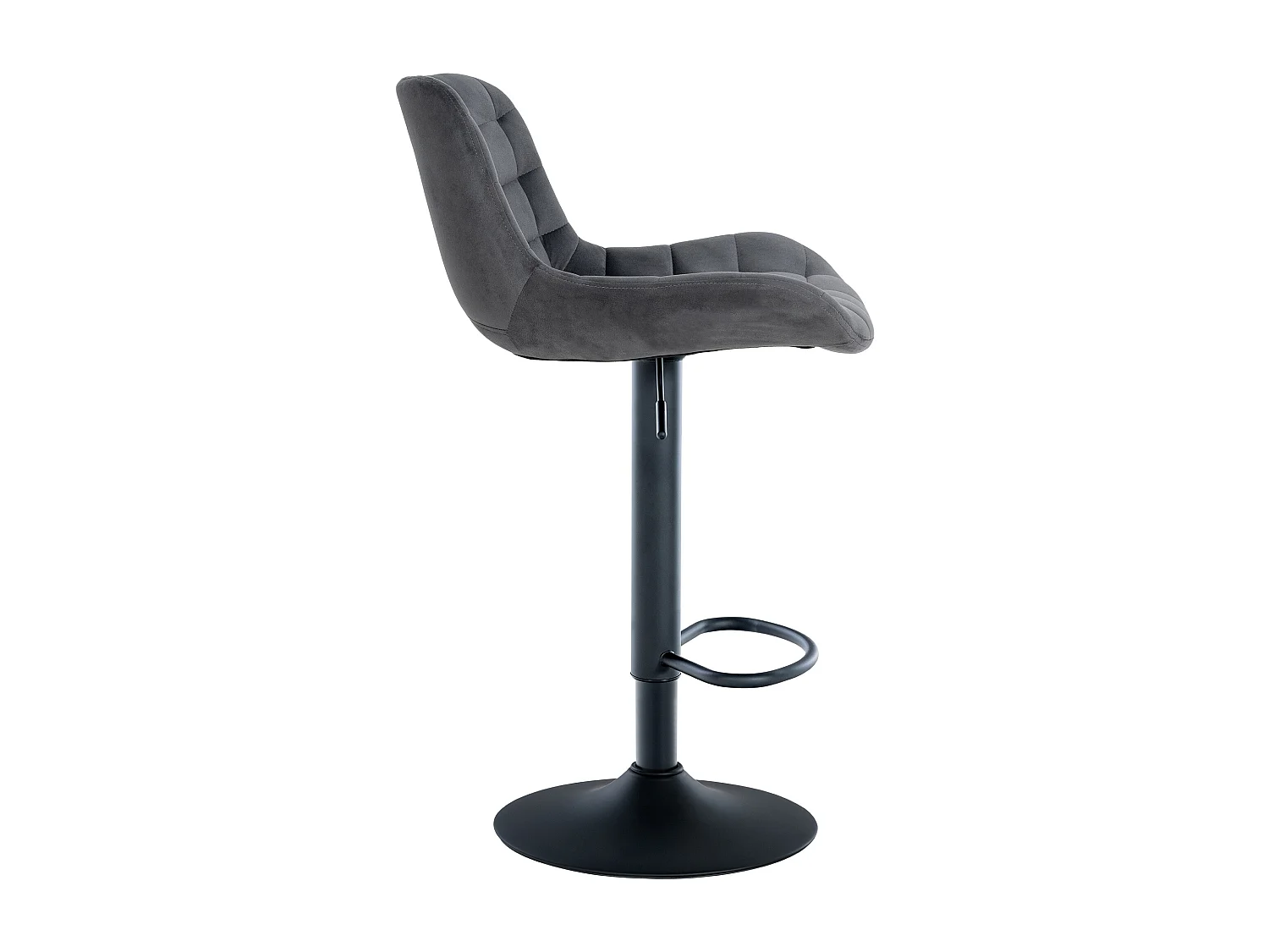 Tabouret de bar - Velours - Gris foncé - Tover