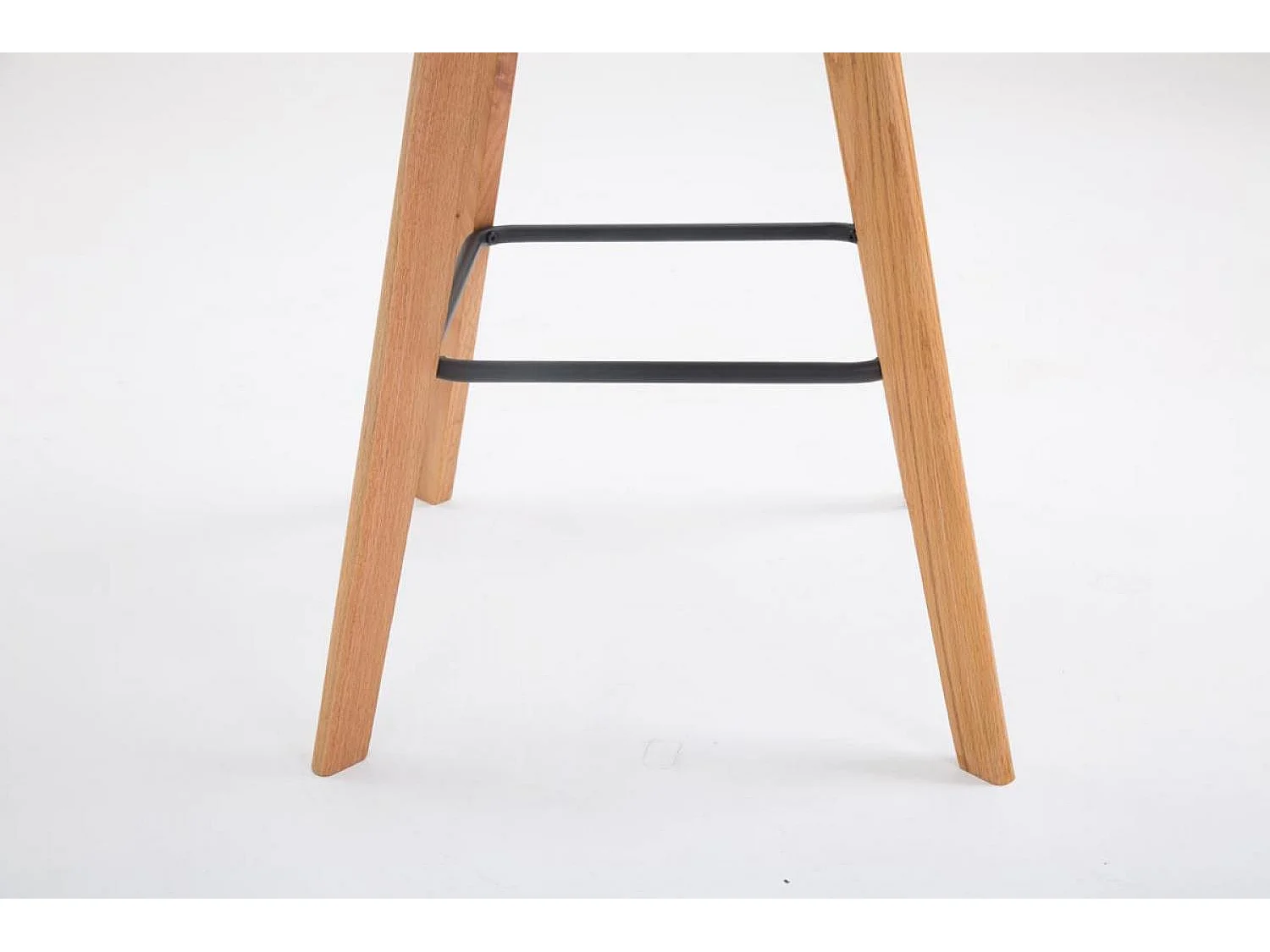 Tabouret de bar - Similicuir & Bois - Gris - Metz