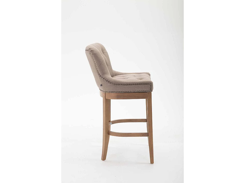 Lot de 2  Tabouret de bar - Tissu & Antique clair - Taupe - Lakewood