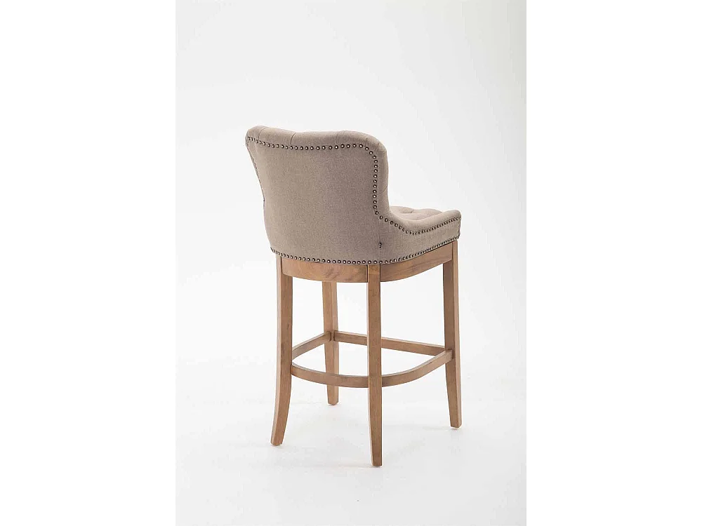 Lot de 2  Tabouret de bar - Tissu & Antique clair - Taupe - Lakewood