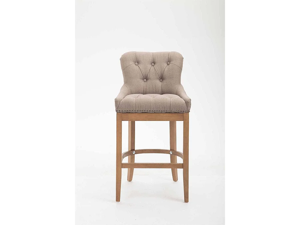 Lot de 2  Tabouret de bar - Tissu & Antique clair - Taupe - Lakewood