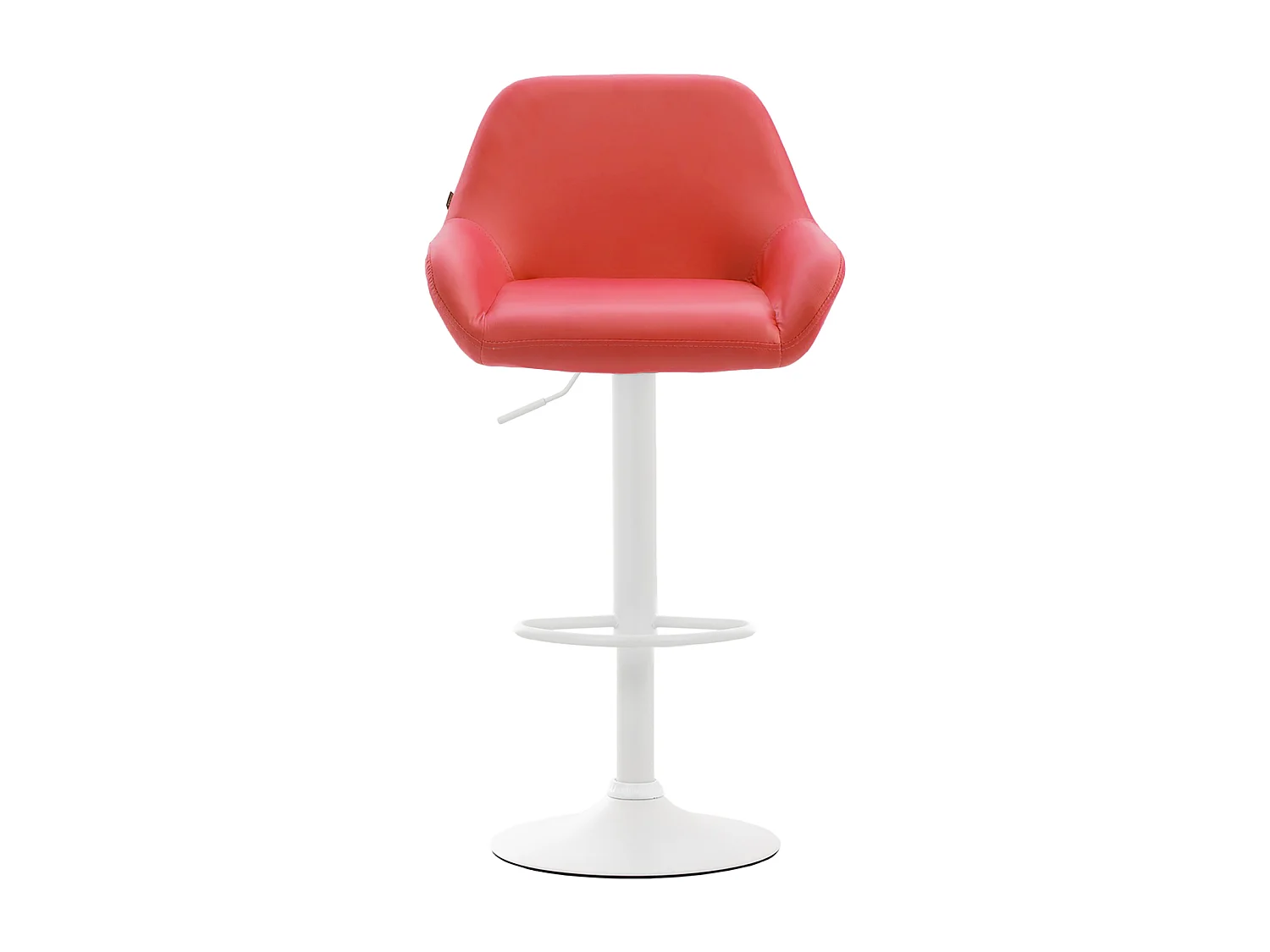 Tabouret de bar - Similicuir & Blanc - Rouge - Braga