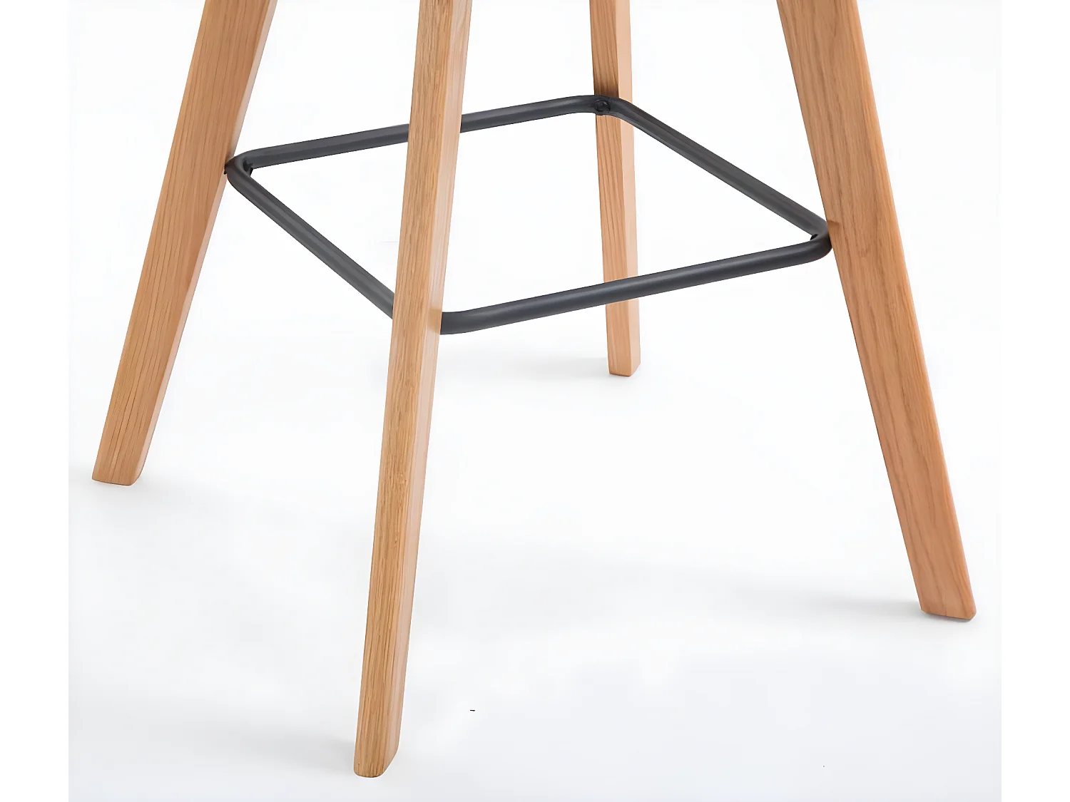 2er Set Barhocker - Stoff & Holz - creme - Metz