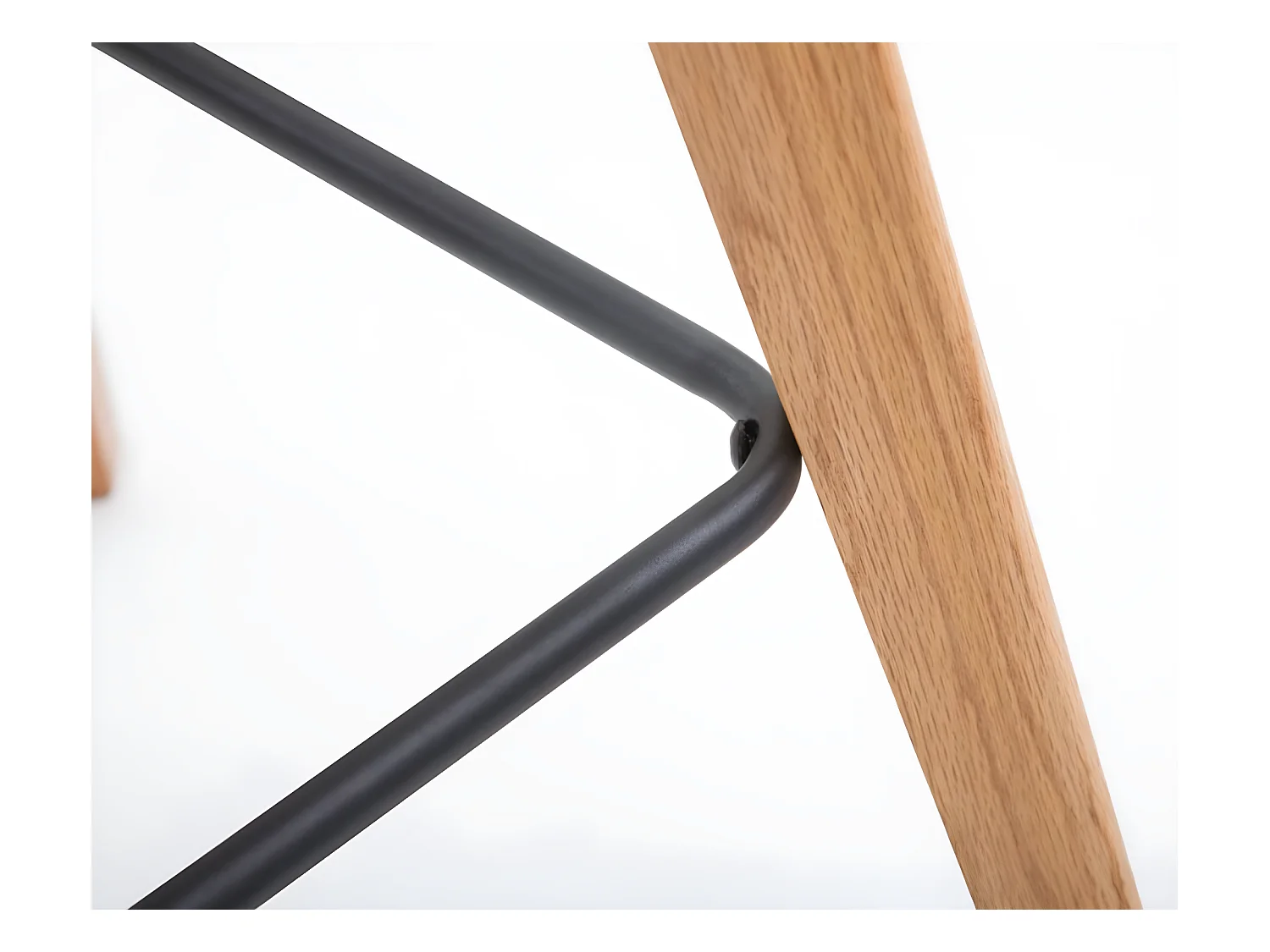 Lot de 2  Tabouret de bar - Tissu & Bois - Crème - Metz