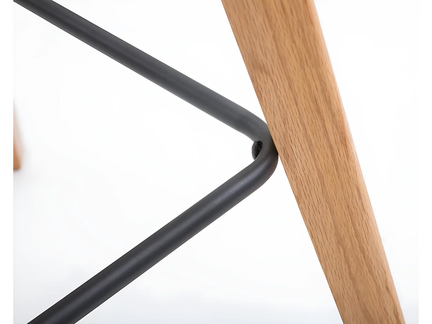 Lot de 2  Tabouret de bar - Tissu & Bois - Crème - Metz