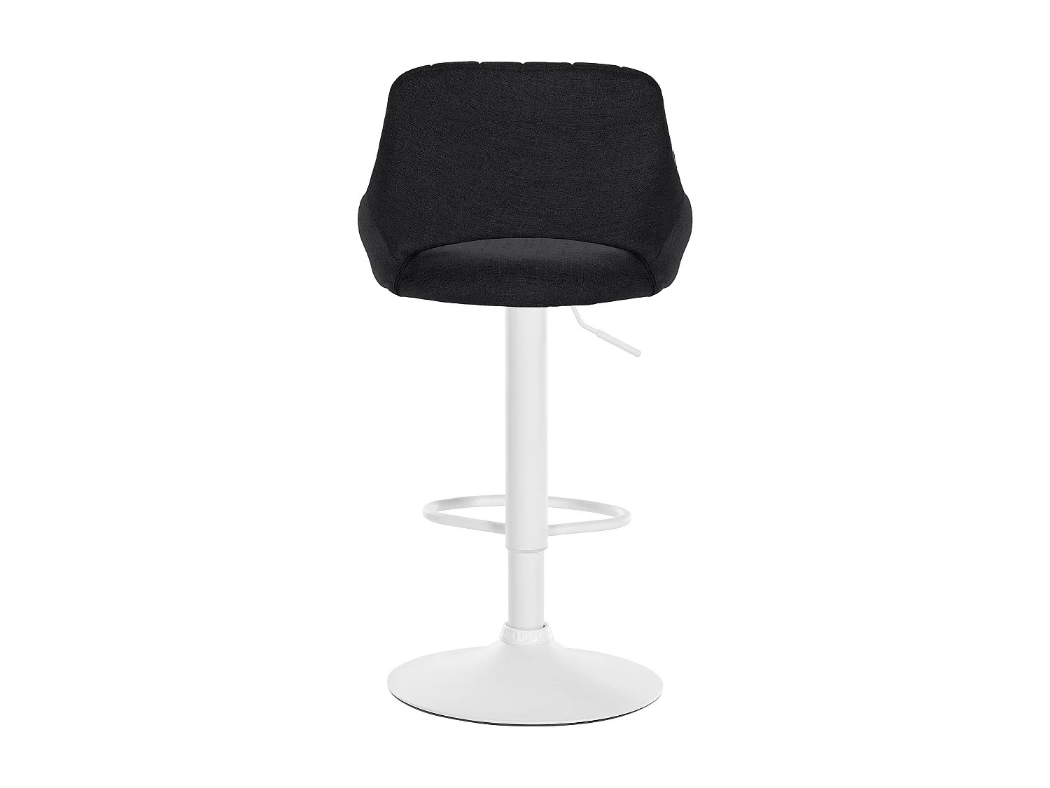 Tabouret de bar - Tissu & Blanc - Noir - Milet