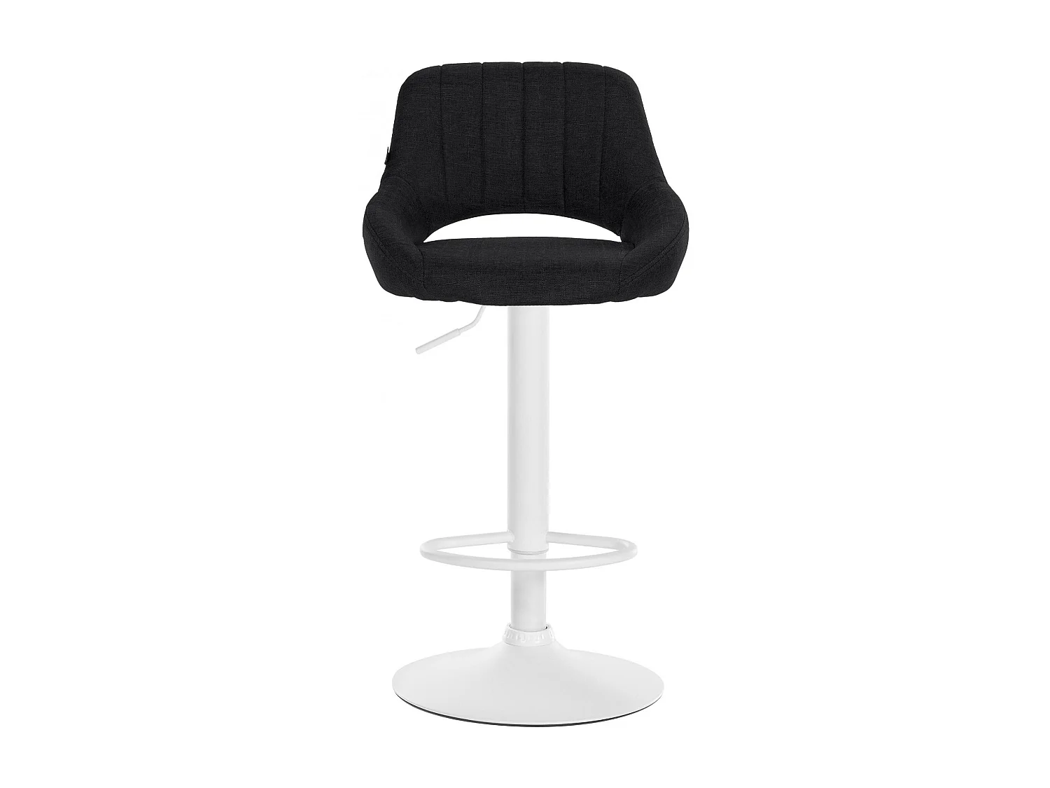 Tabouret de bar - Tissu & Blanc - Noir - Milet