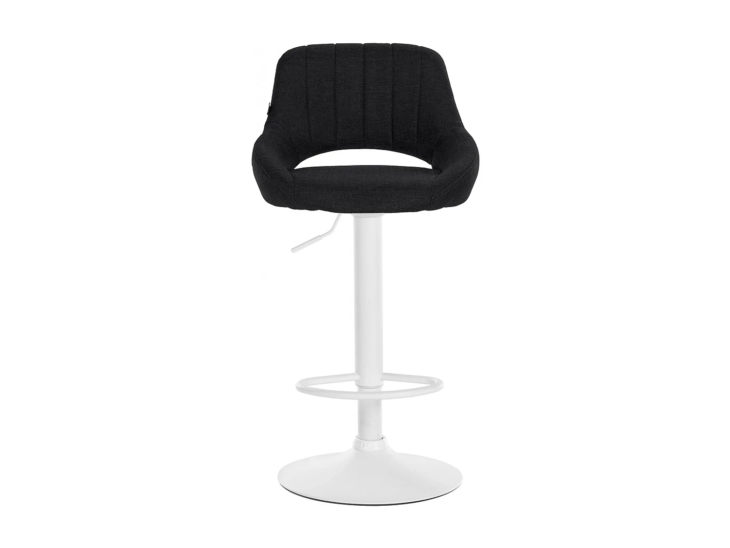 Tabouret de bar - Tissu & Blanc - Noir - Milet