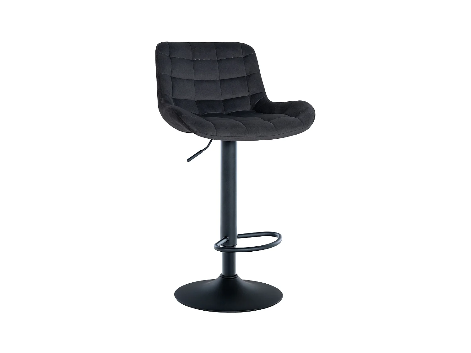 Tabouret de bar - Velours - Noir - Tover
