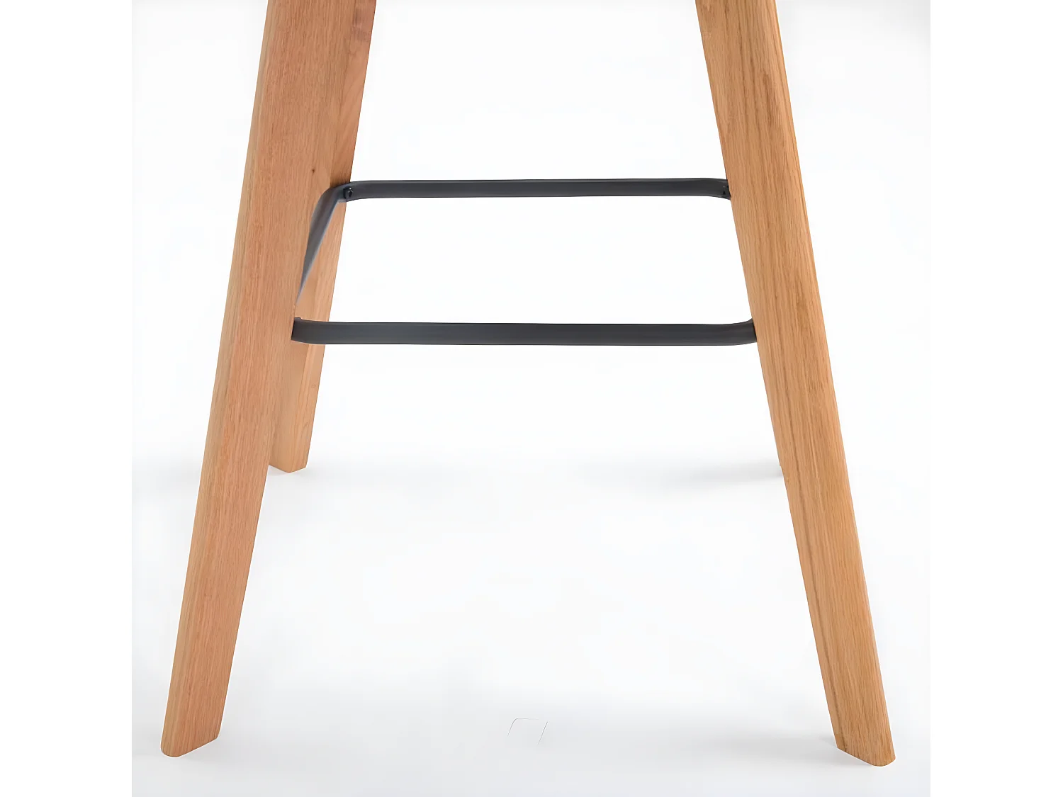 Lot de 2  Tabouret de bar - Similicuir & Bois - Crème - Metz