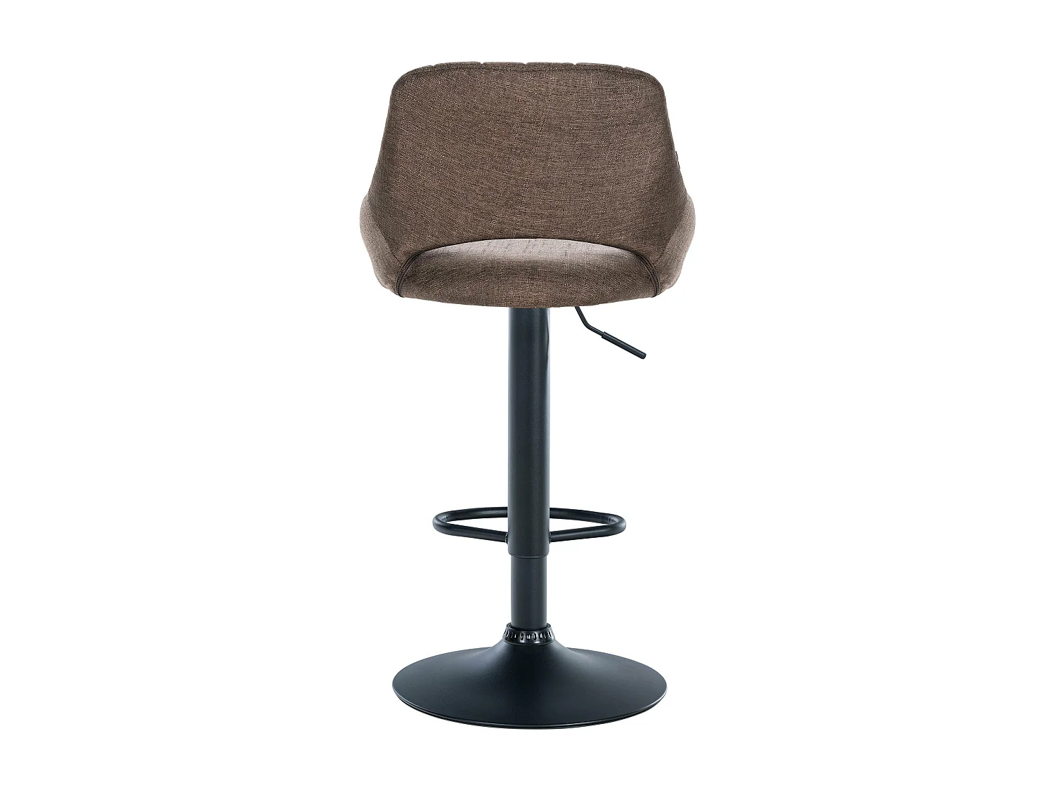 Tabouret de bar - Tissu & Noir - Marron - Milet