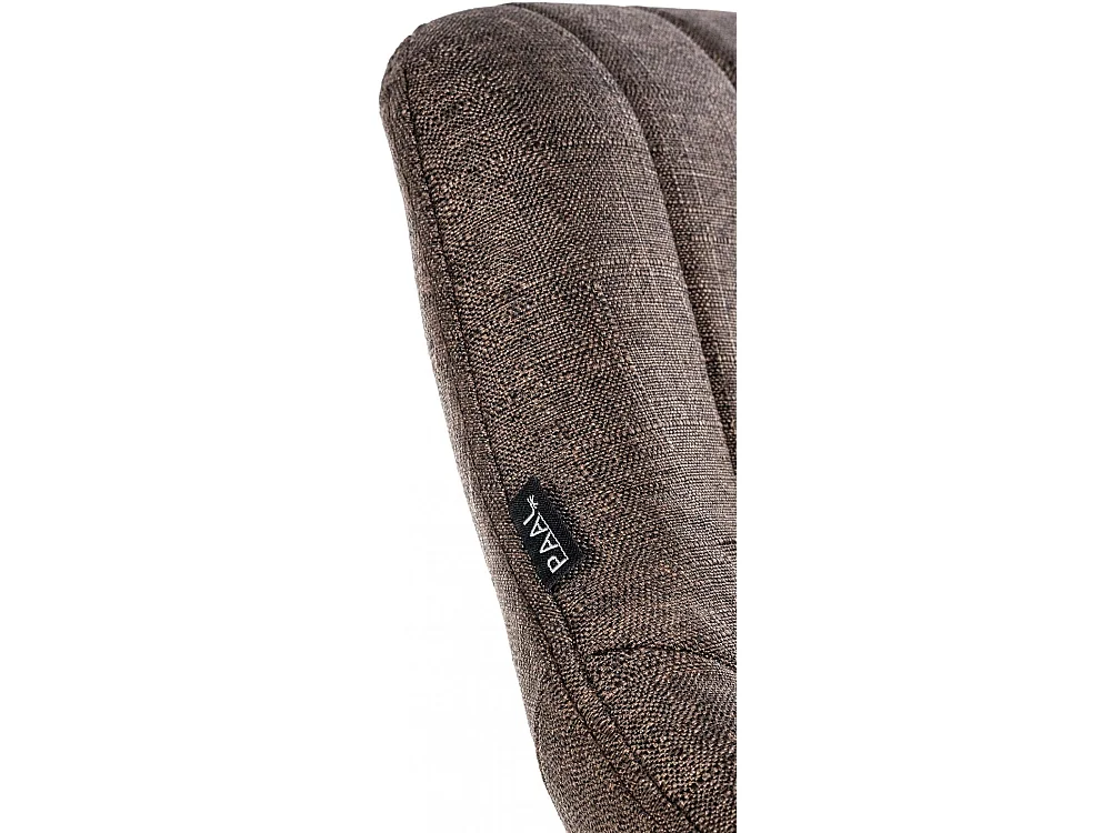 Tabouret de bar - Tissu & Noir - Marron - Milet