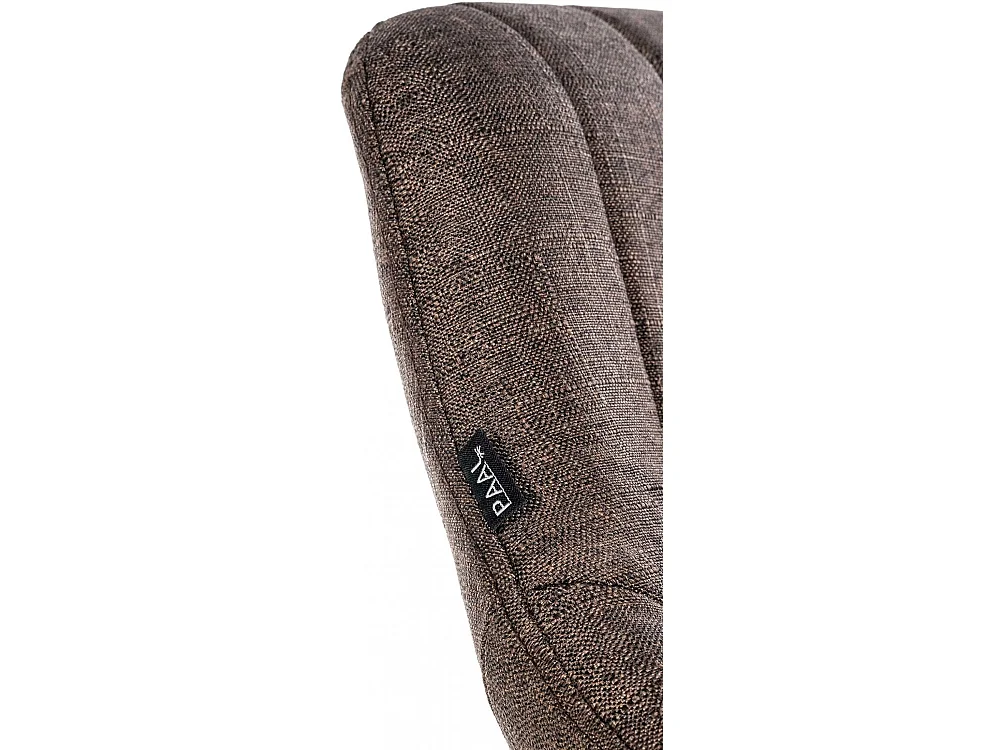 Barhocker - Stoff & chrom - braun - Milet