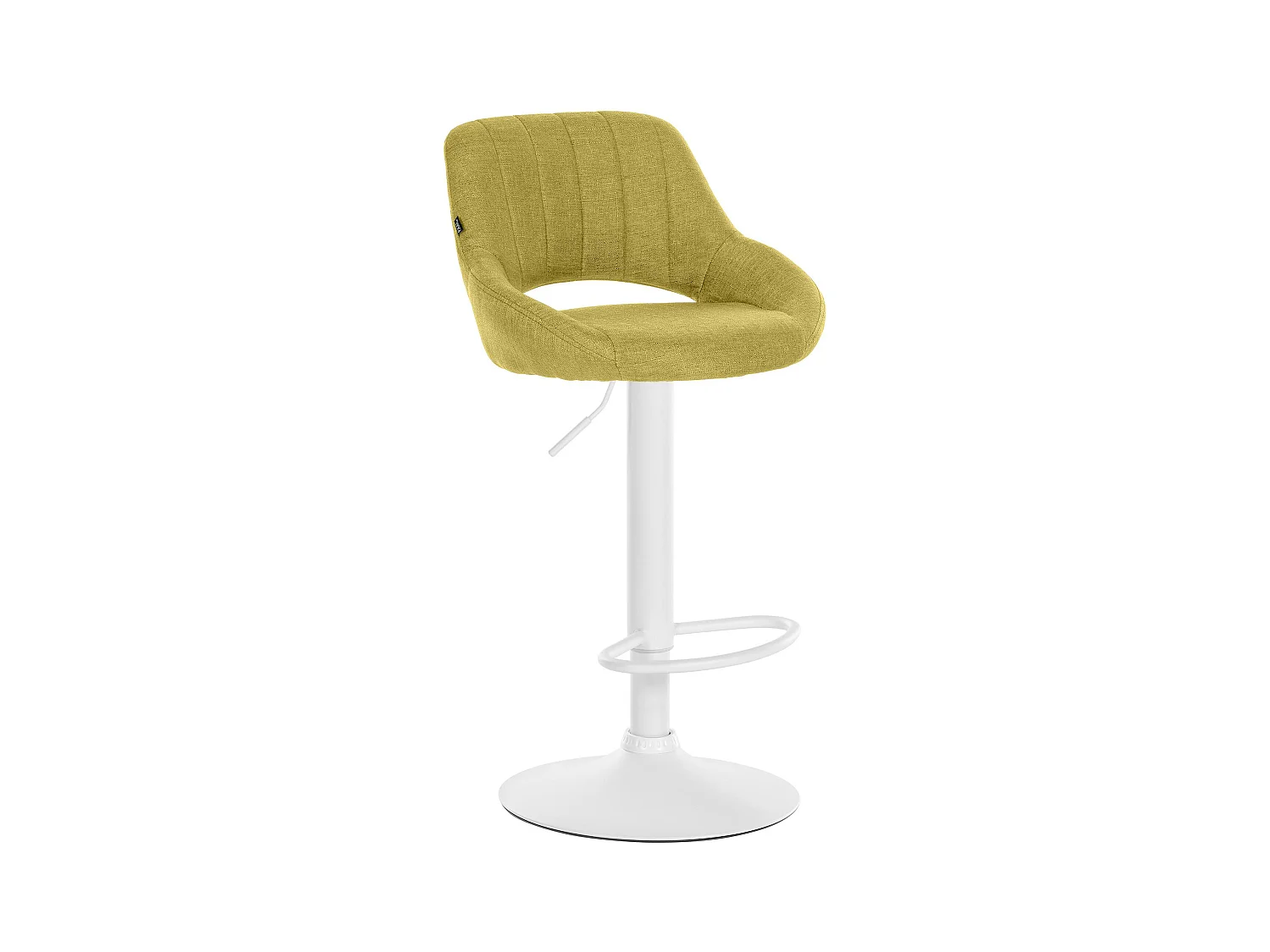 Tabouret de bar - Tissu & Blanc - Vert - Milet