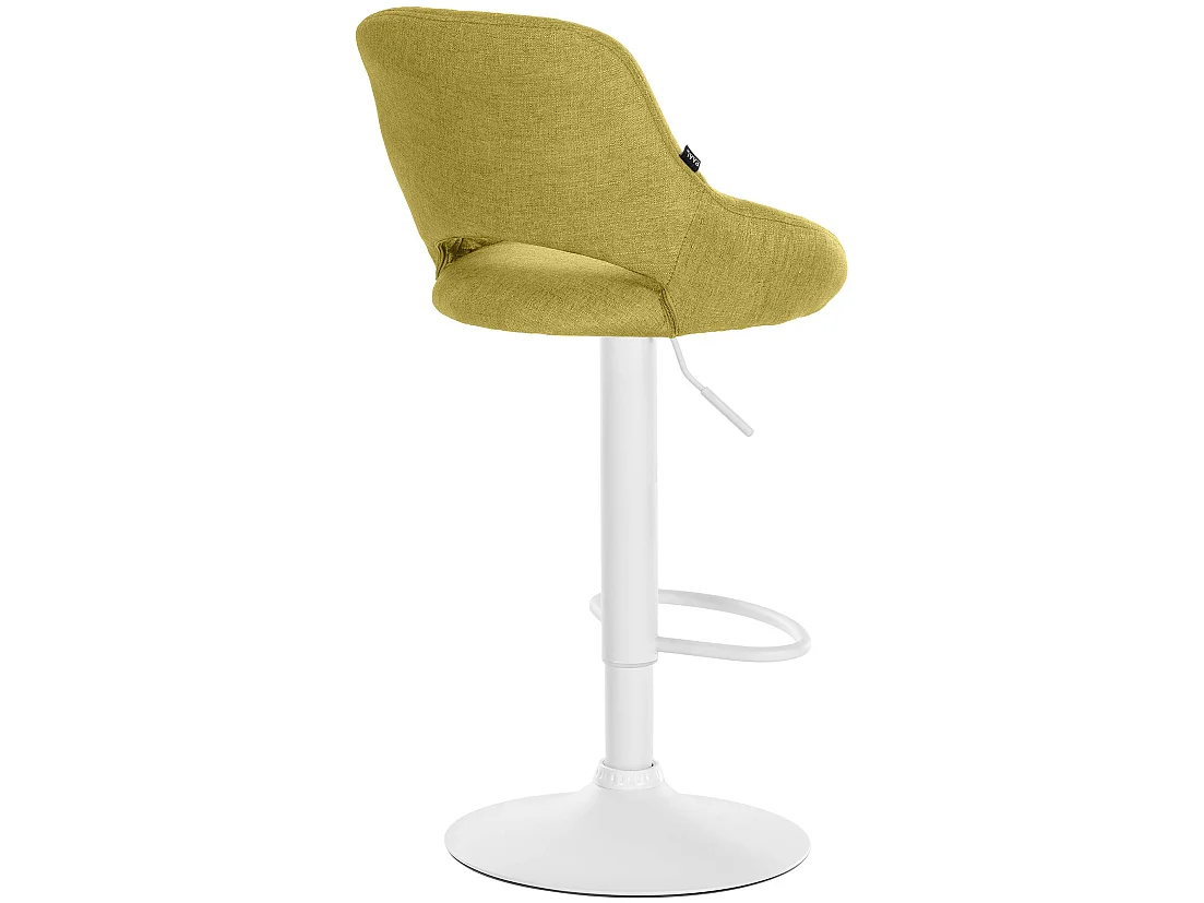 Tabouret de bar - Tissu & Blanc - Vert - Milet
