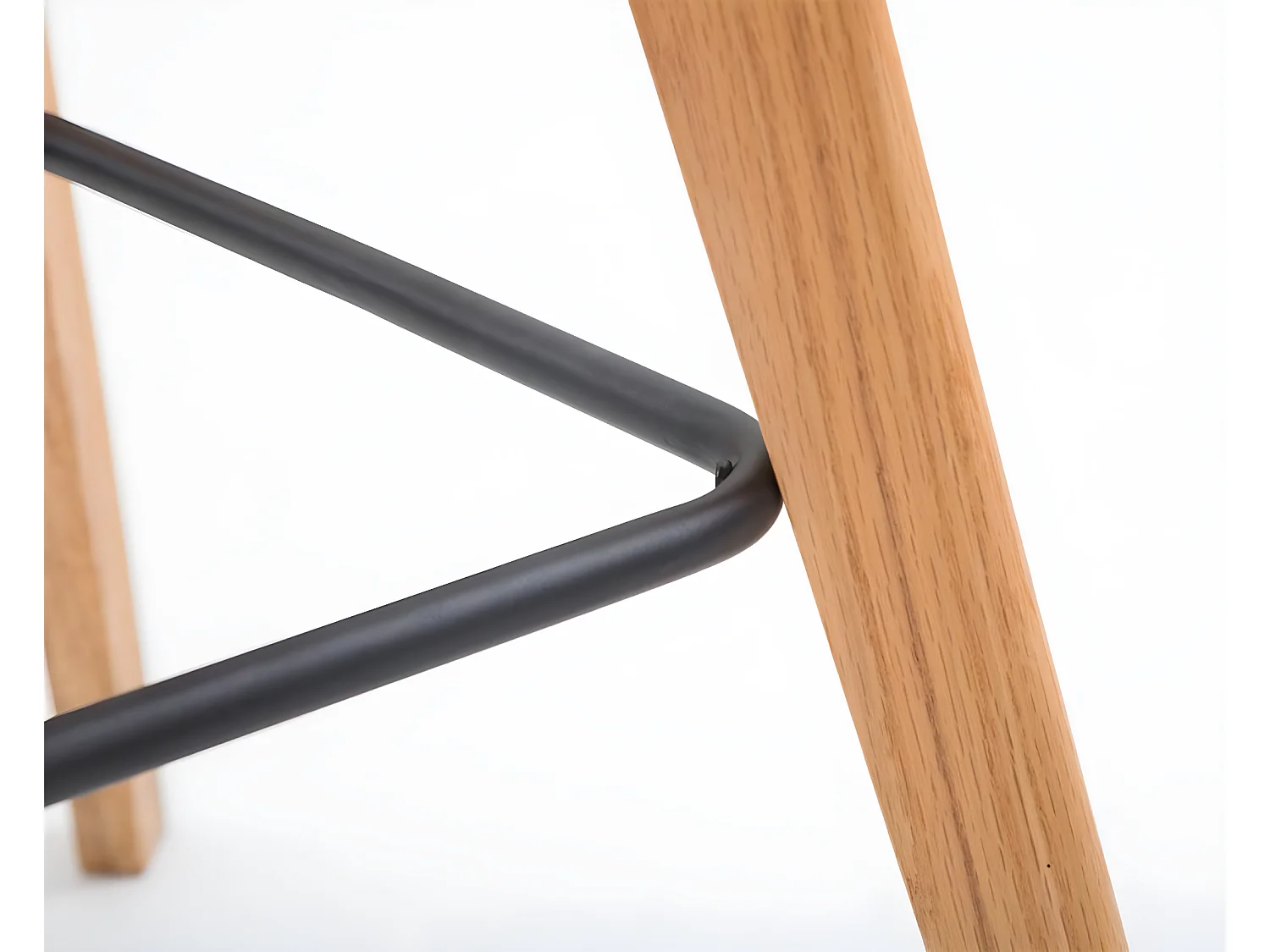 Lot de 2  Tabouret de bar - Plastique & Bois - Orange - Metz