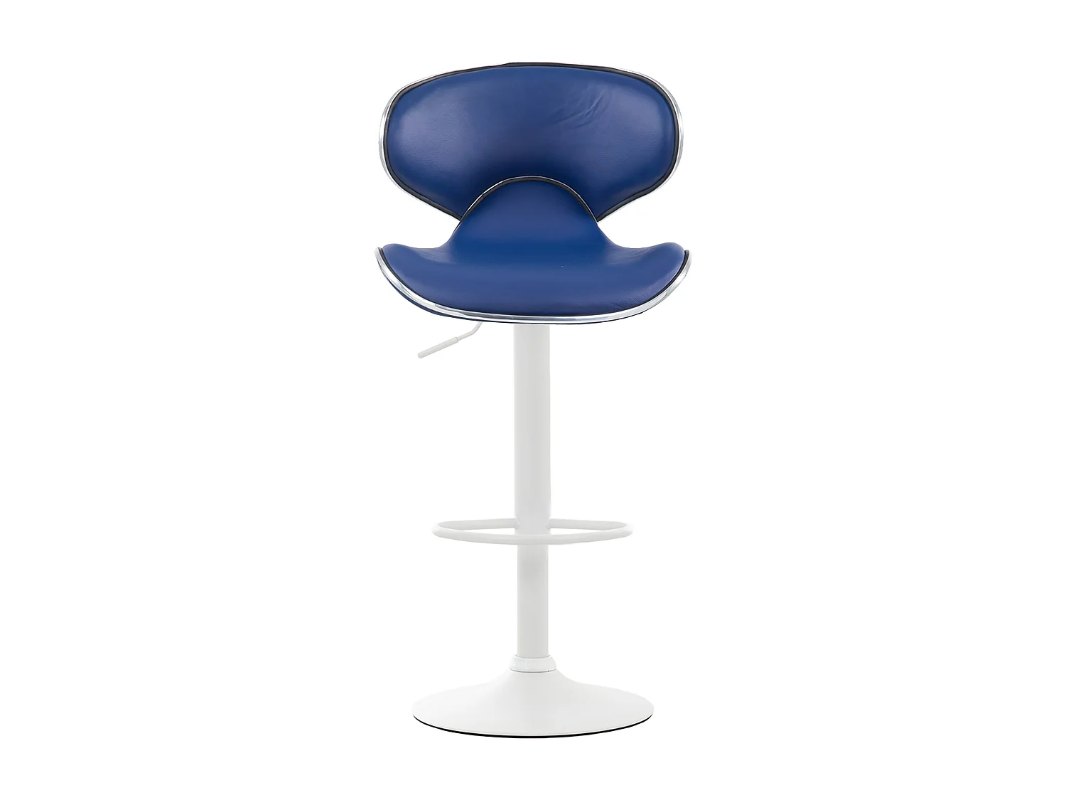 Tabouret de bar - Similicuir & Métal chromé - Bleu - Las Vegas V2