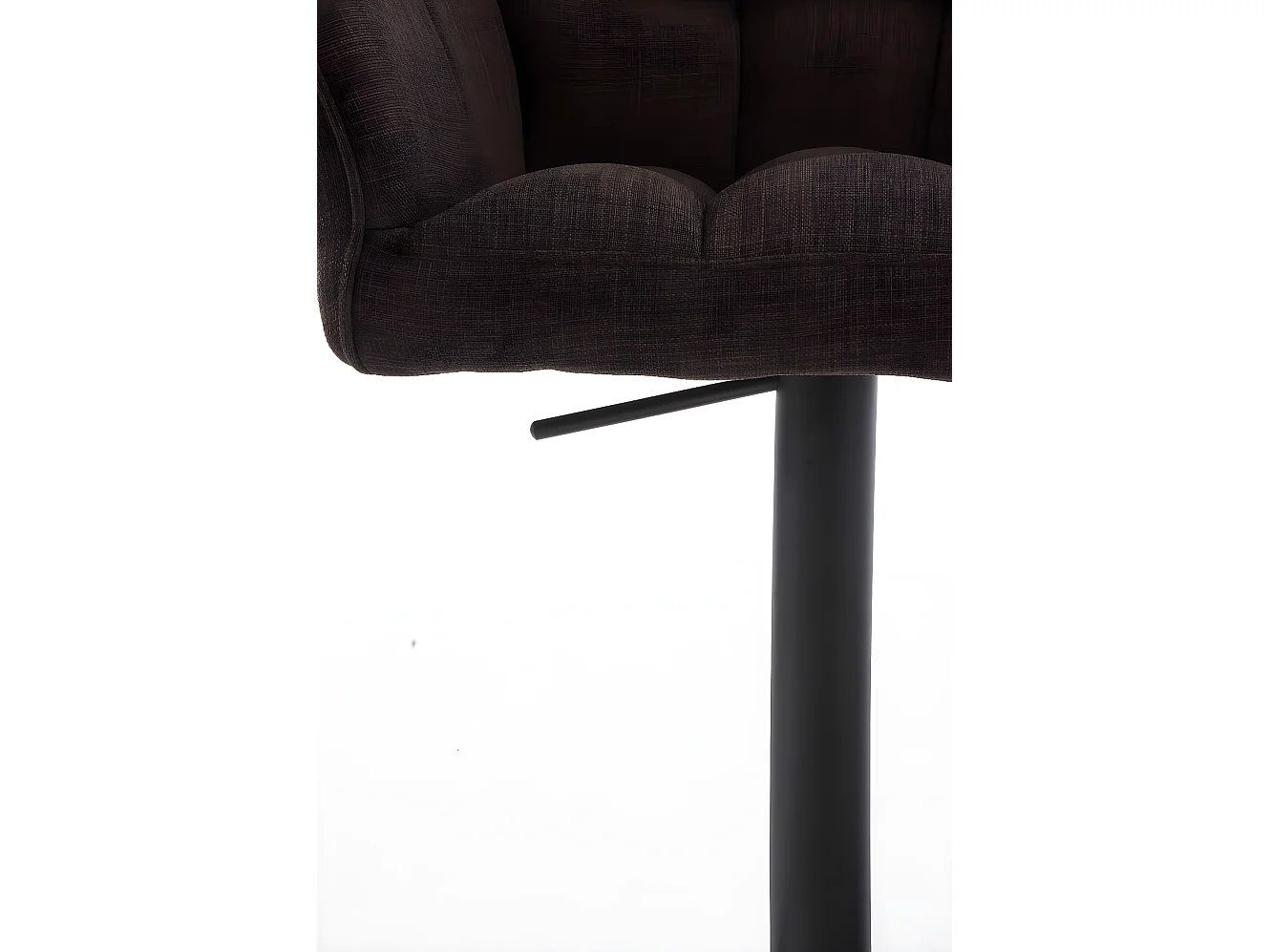 Lot de 2  Tabouret de bar - Tissu & Noir - Marron - Damaso