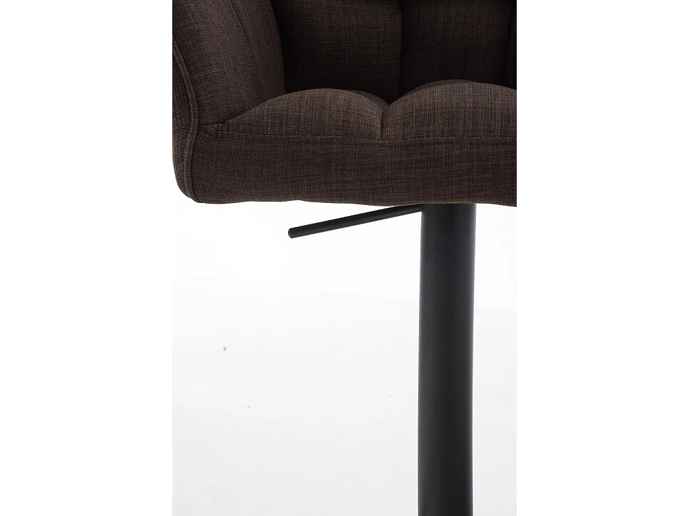 Lot de 2  Tabouret de bar - Tissu & Noir - Marron - Damaso