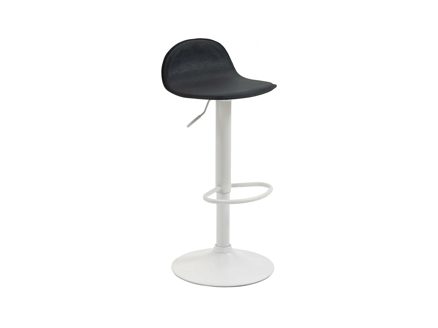 Tabouret de bar - Similicuir & Métal - Noir - Lana V2
