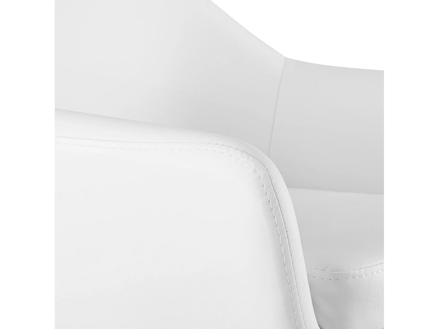 Lot de 2  Tabouret de bar - Similicuir - Blanc - Grant