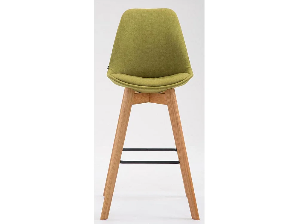Lot de 2  Tabouret de bar - Tissu & Bois - Vert - Metz