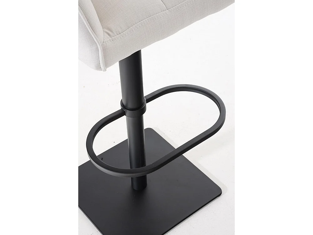 Lot de 2  Tabouret de bar - Tissu & Noir - Blanc - Damaso