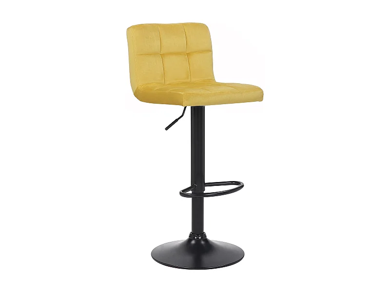 Tabouret de bar - Velours & Nature - Jaune - Feni