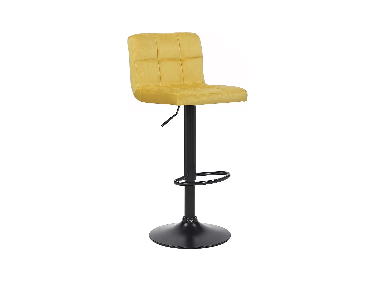 Tabouret de bar - Velours & Nature - Jaune - Feni