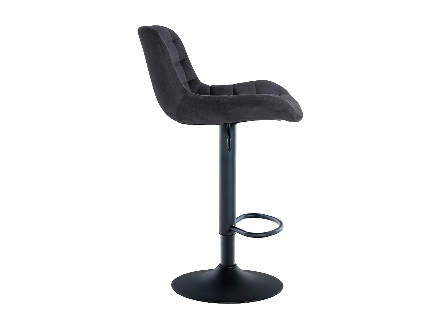 2er Set Barhocker - Samt - schwarz - Tover