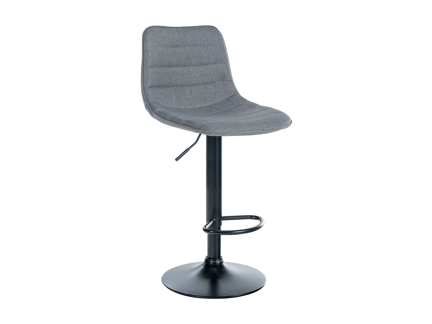 Tabouret de bar - Tissu & Métal - Gris - Lex