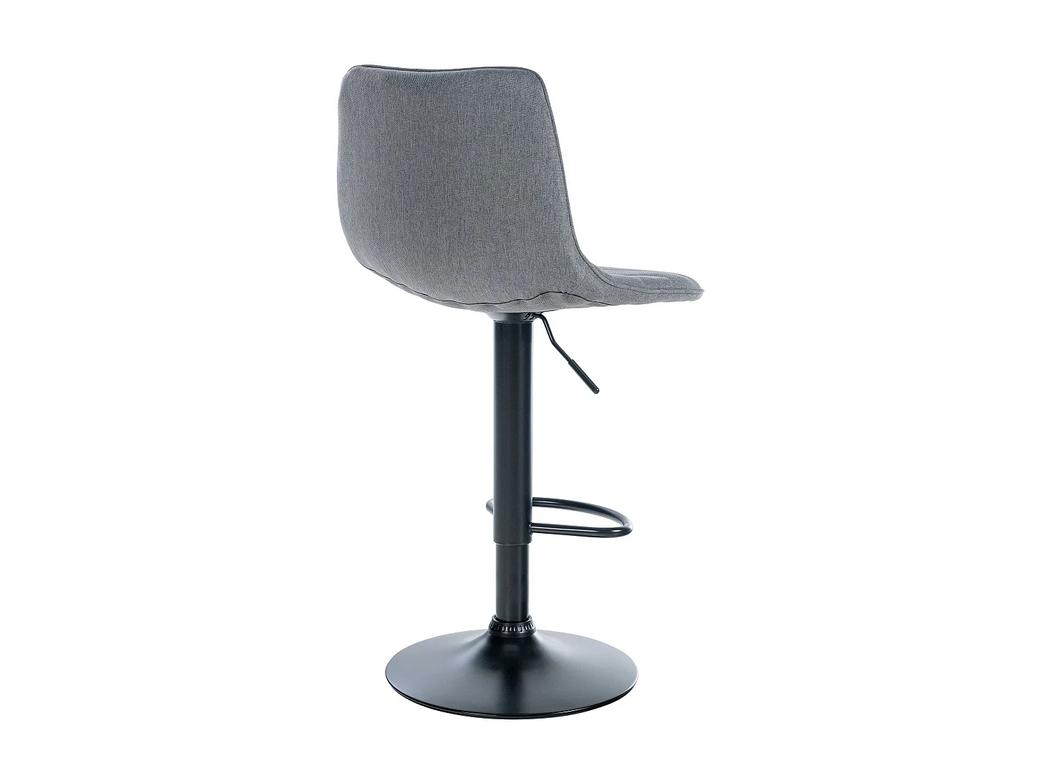 Tabouret de bar - Tissu & Métal - Gris - Lex