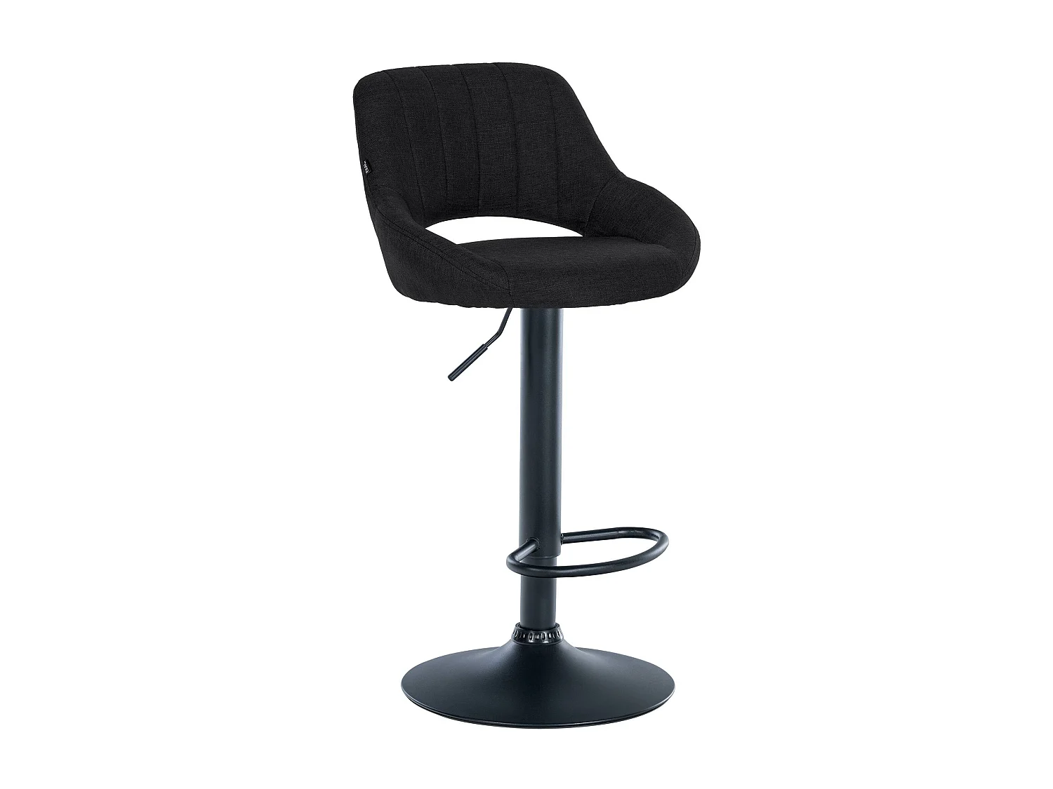Tabouret de bar - Tissu & Noir - Noir - Milet
