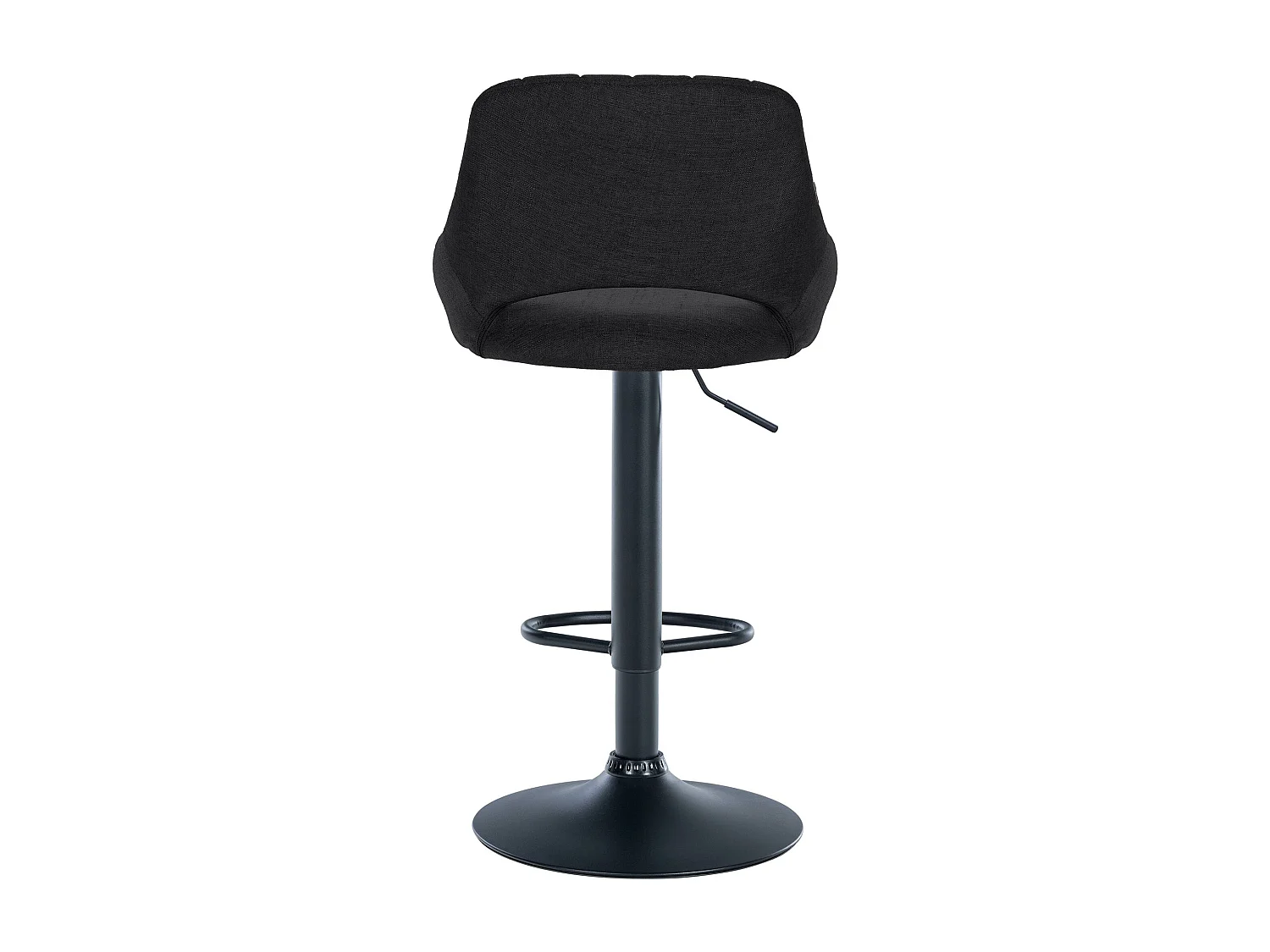 Tabouret de bar - Tissu & Noir - Noir - Milet