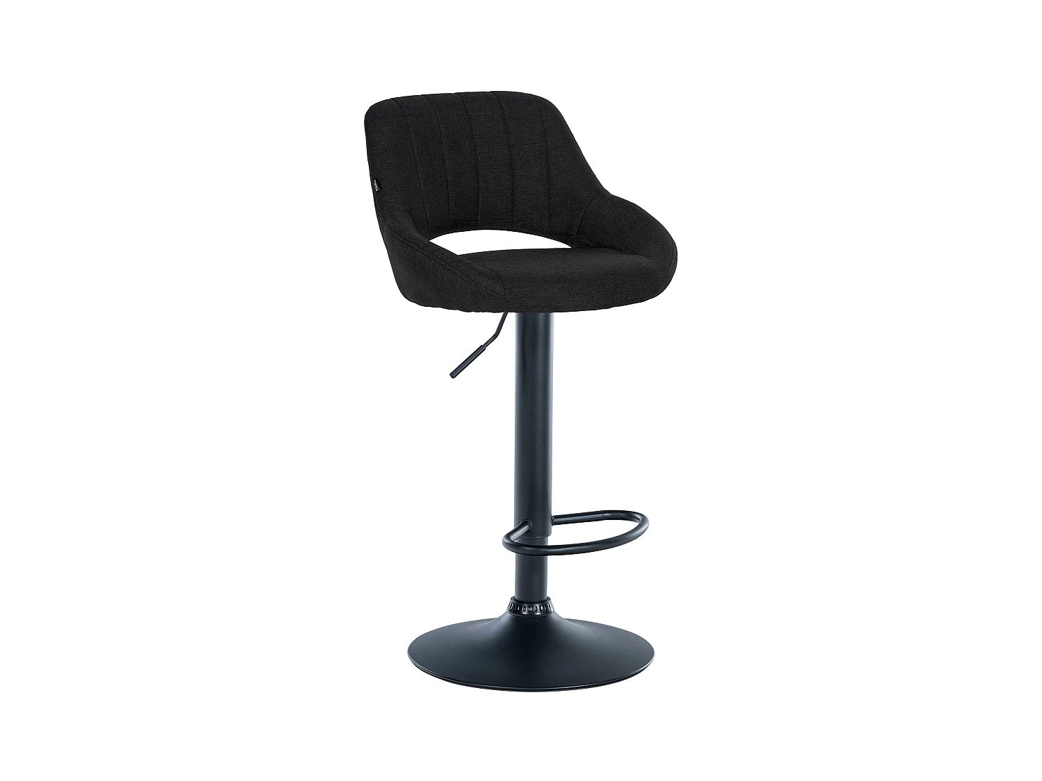 Tabouret de bar - Tissu & Noir - Noir - Milet