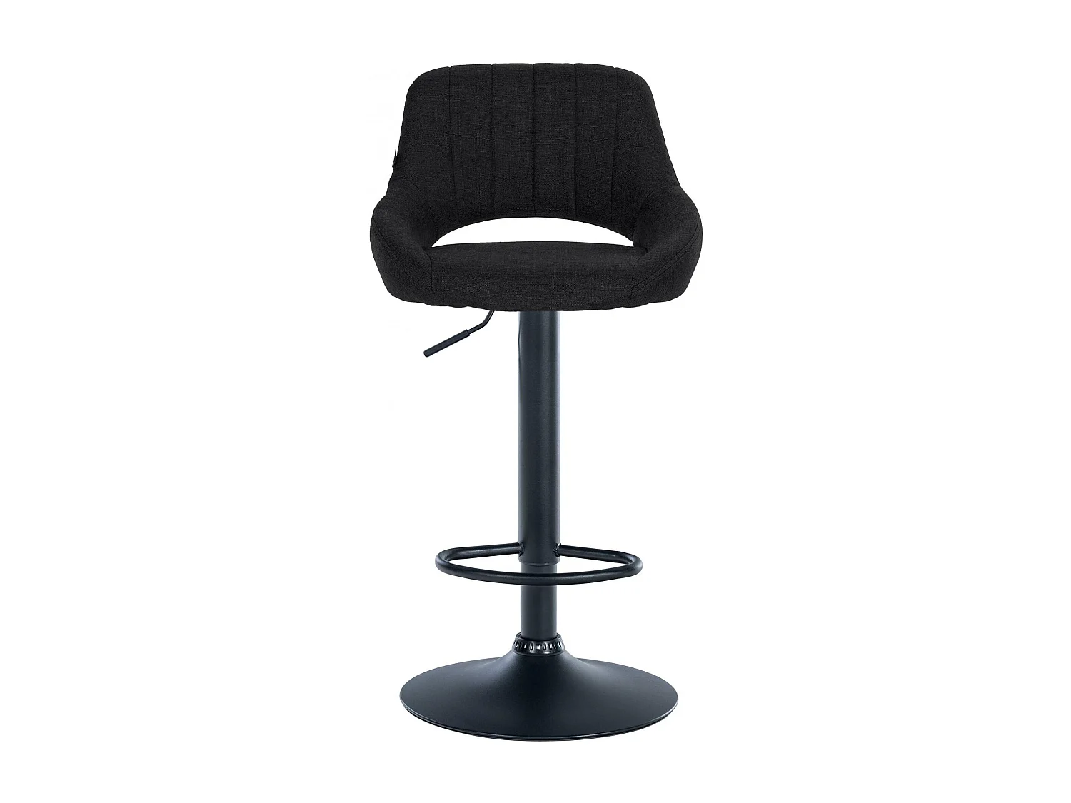 Tabouret de bar - Tissu & Noir - Noir - Milet