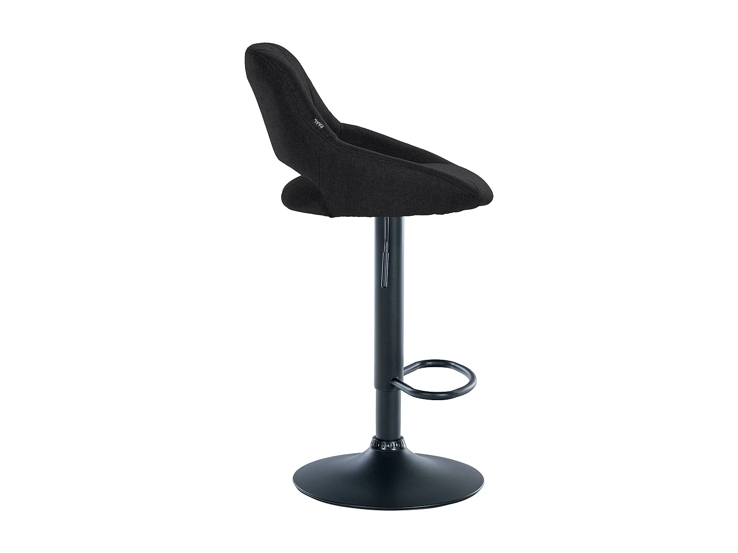 Tabouret de bar - Tissu & Noir - Noir - Milet