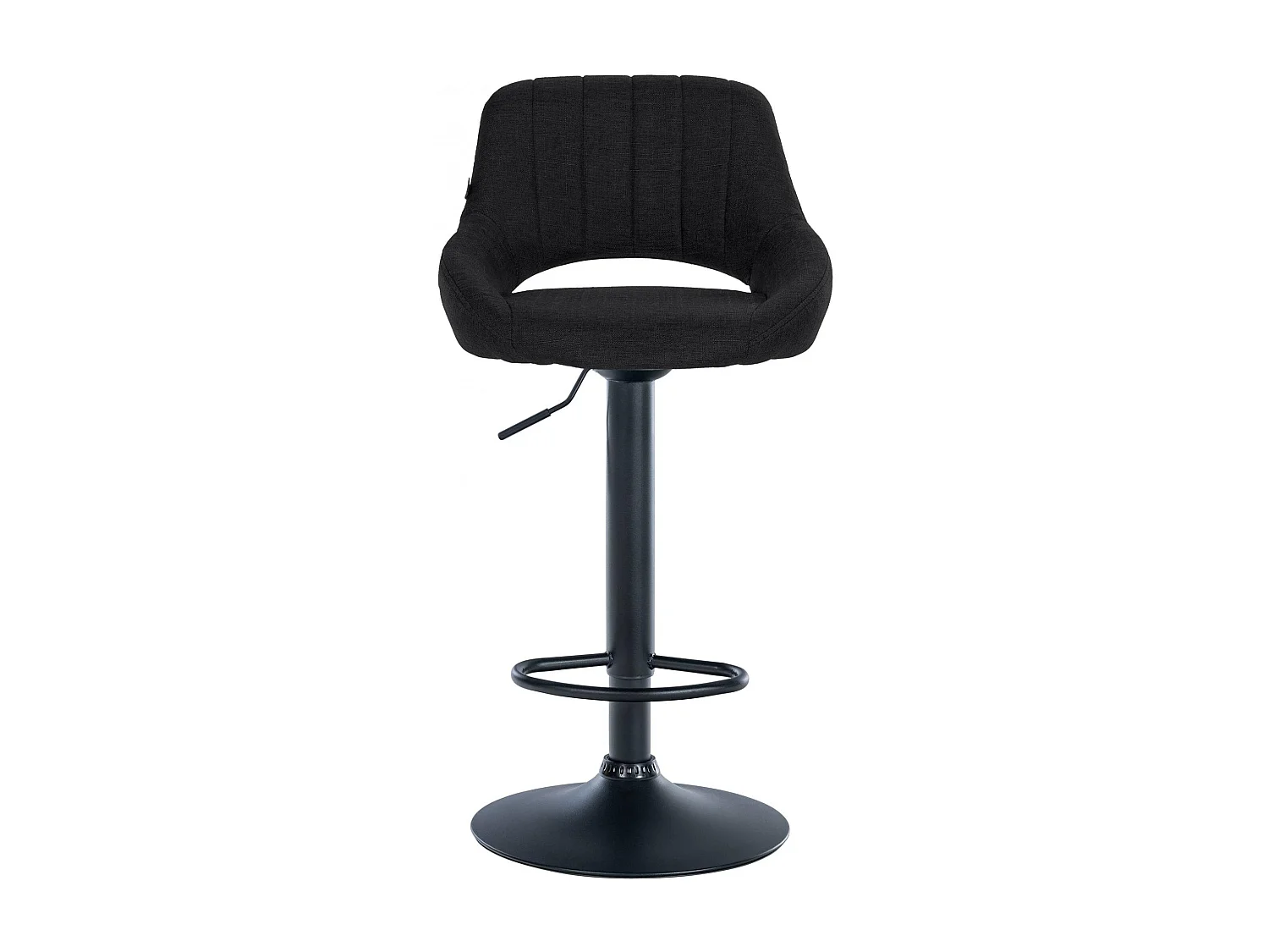 Tabouret de bar - Tissu & Noir - Noir - Milet