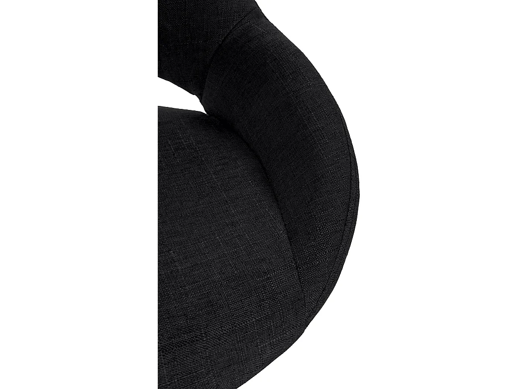 Tabouret de bar - Tissu & Noir - Noir - Milet