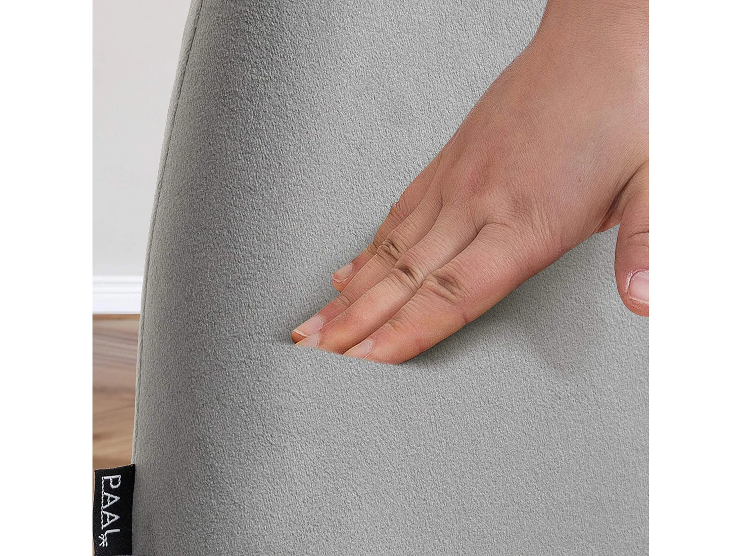 Tabouret de bar - Velours & Blanc - Gris - Braga