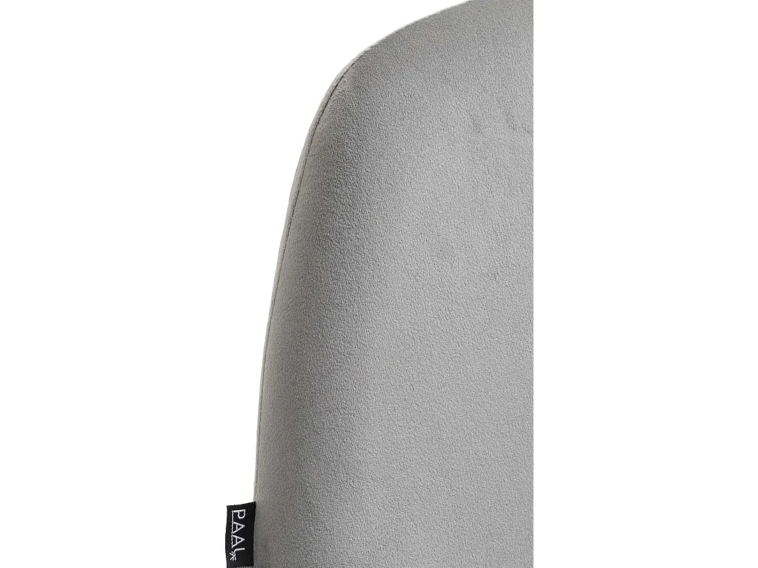 Tabouret de bar - Velours & Blanc - Gris - Braga