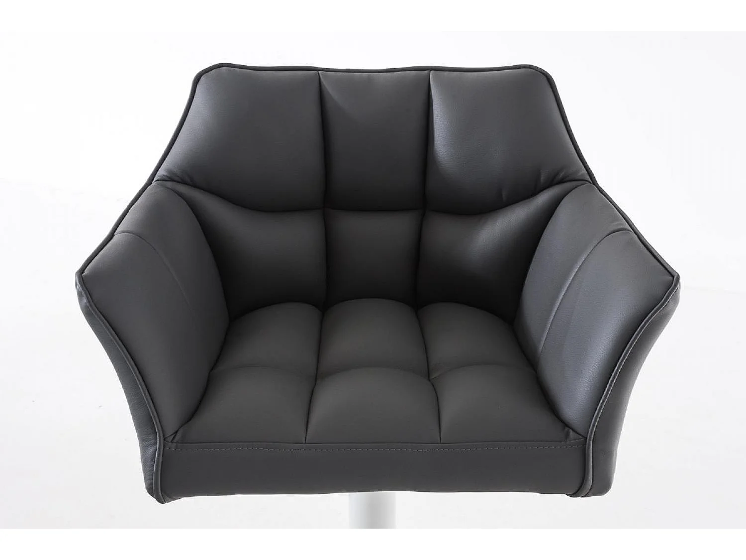 Tabouret de bar - Similicuir & Blanc - Gris - Damaso