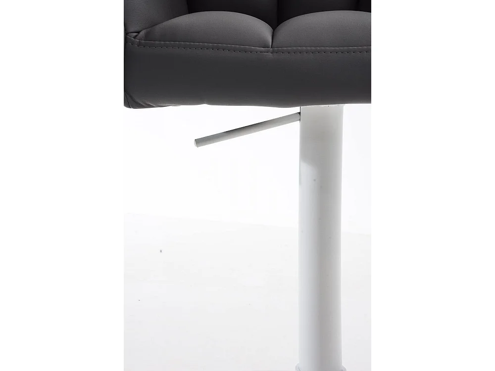 Tabouret de bar - Similicuir & Blanc - Gris - Damaso