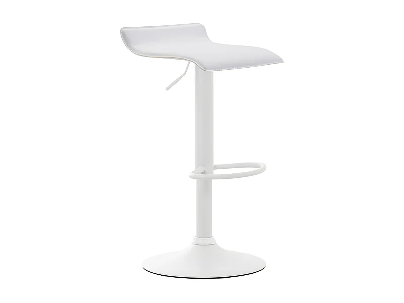 Tabouret de bar - Similicuir & Blanc - Blanc - Dyn V2