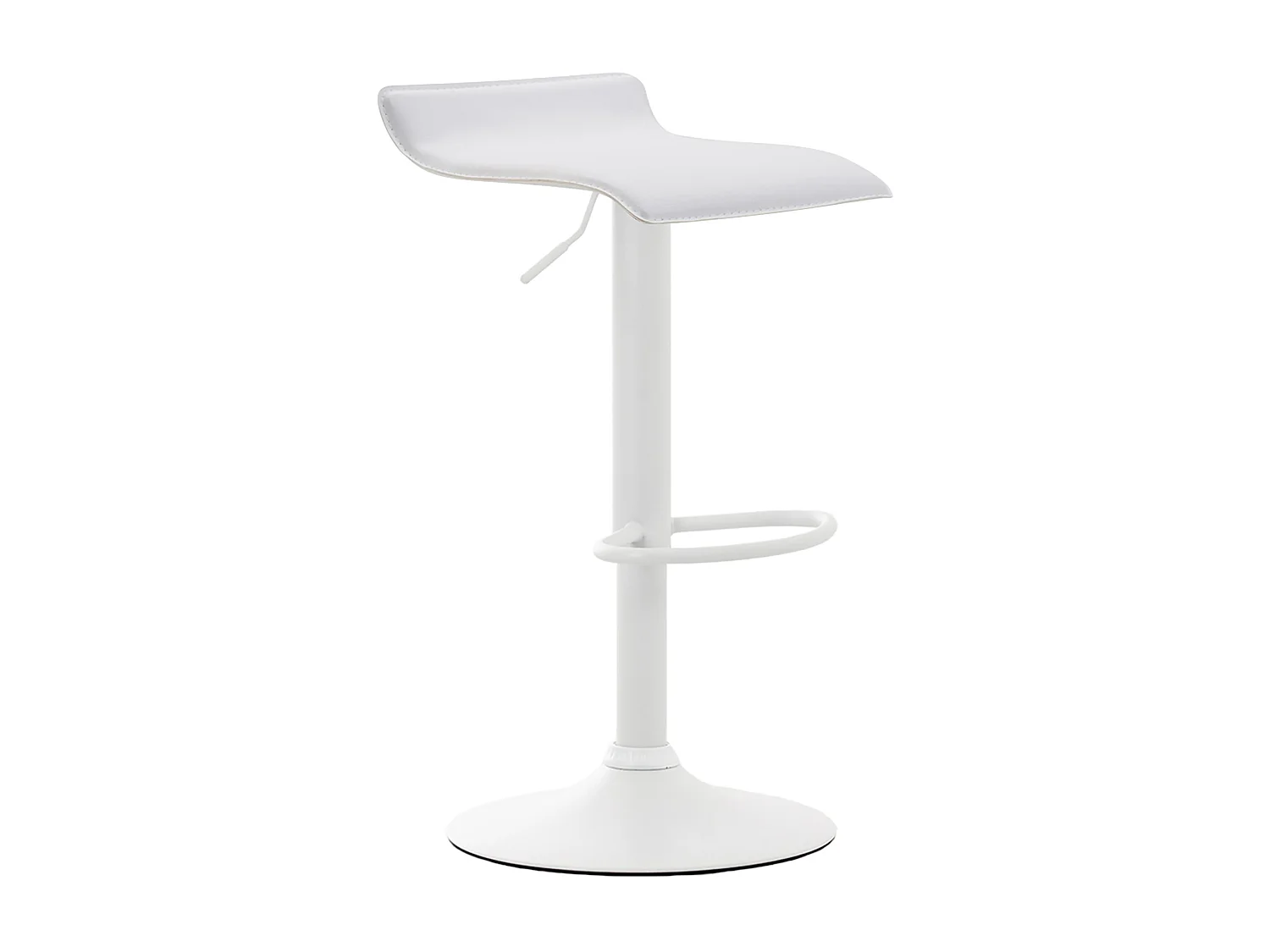 Tabouret de bar - Similicuir & Blanc - Blanc - Dyn V2