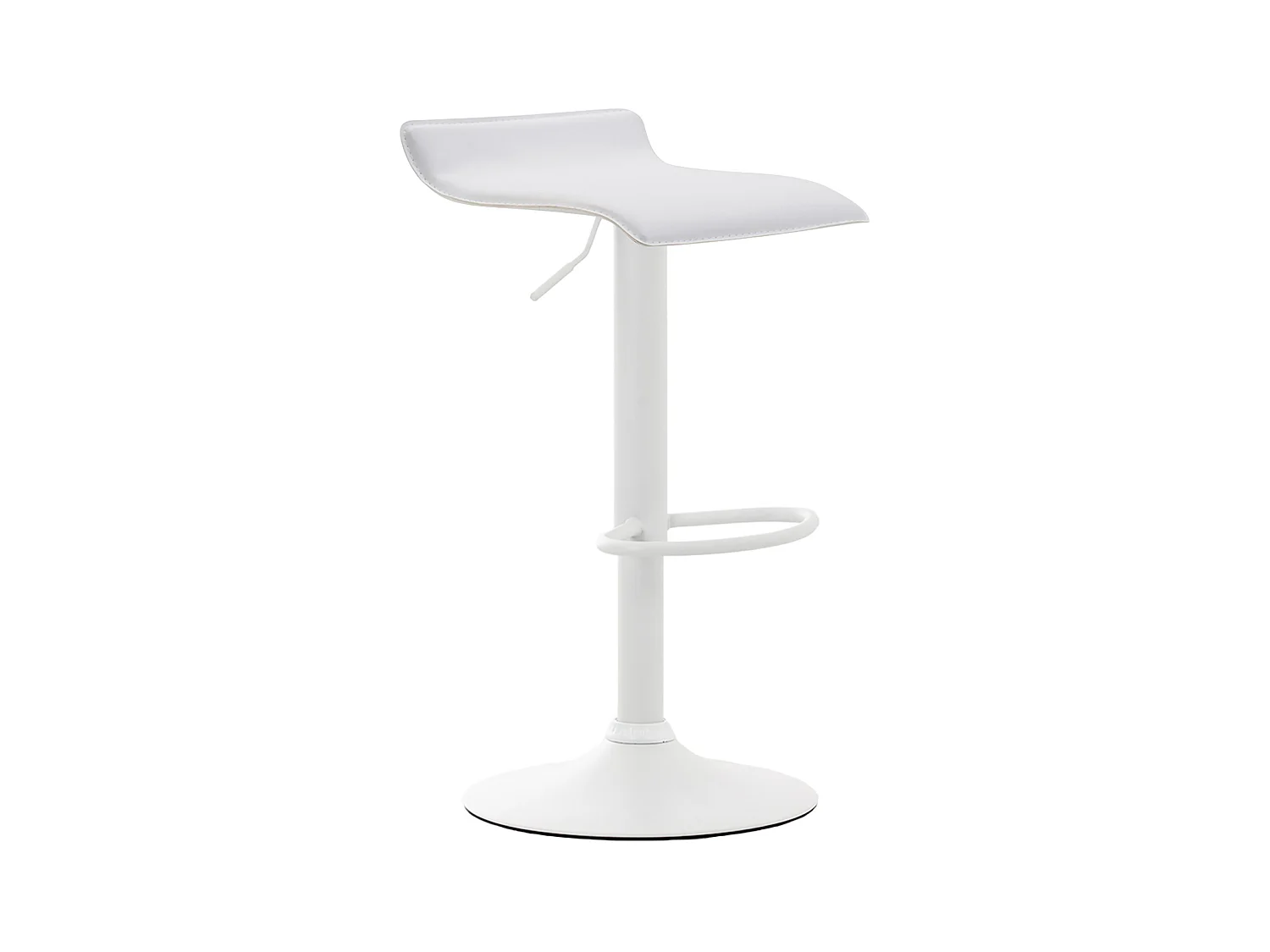 Tabouret de bar - Similicuir & Blanc - Blanc - Dyn V2