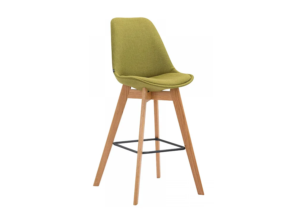 Tabouret de bar - Tissu & Bois - Vert - Metz