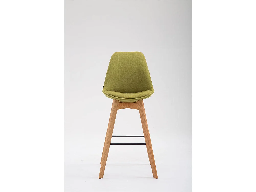 Tabouret de bar - Tissu & Bois - Vert - Metz