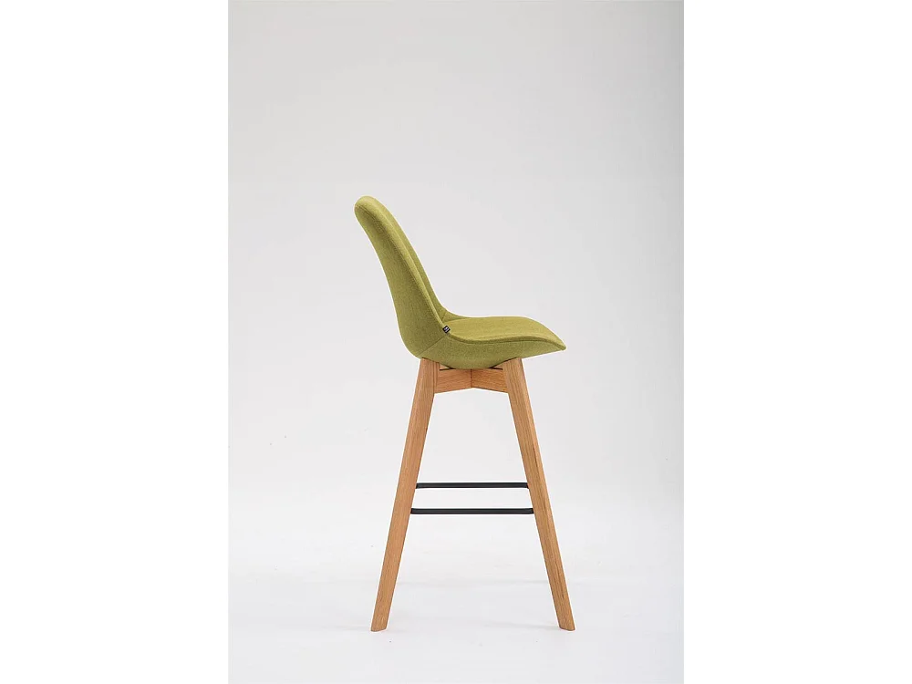 Tabouret de bar - Tissu & Bois - Vert - Metz